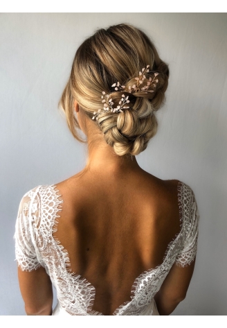 Sally Jane Bridal Lotis Silver Hairpins ()