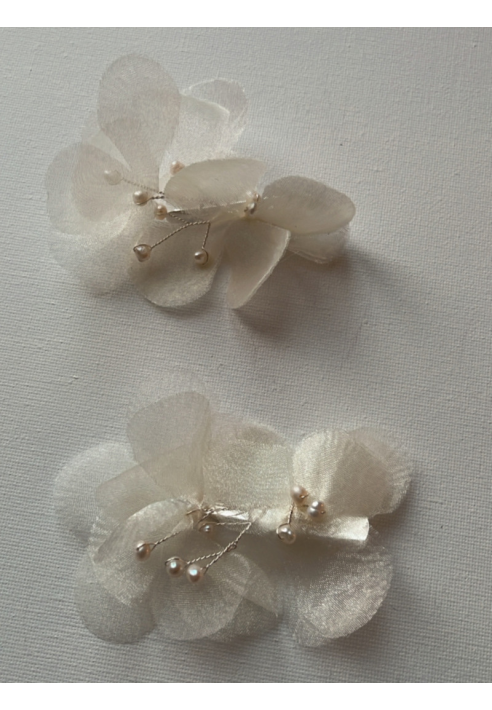 Sally Jane Bridal Florence Silver Hairclips