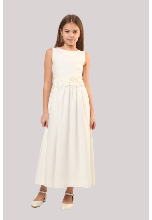 Miolilou Jada Kommunionkleid mit ivory Blumengürtel ()