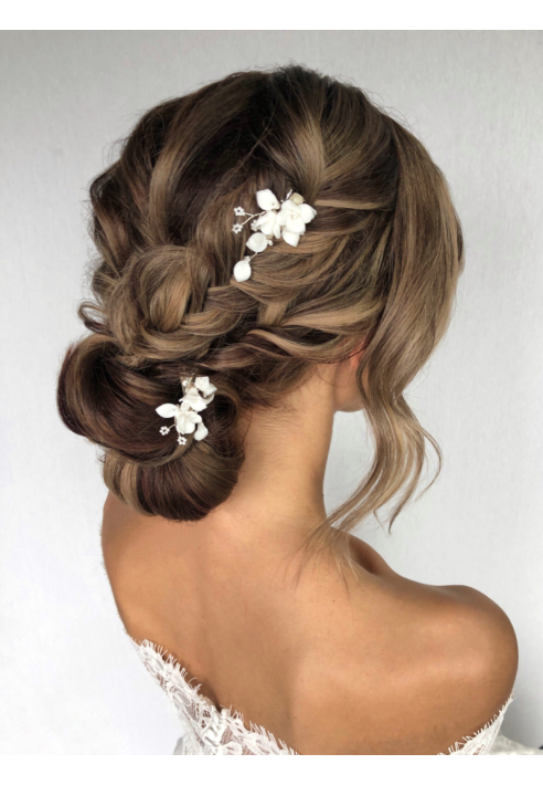Sally Jane Bridal Vanessa Silver Hairclips ()
