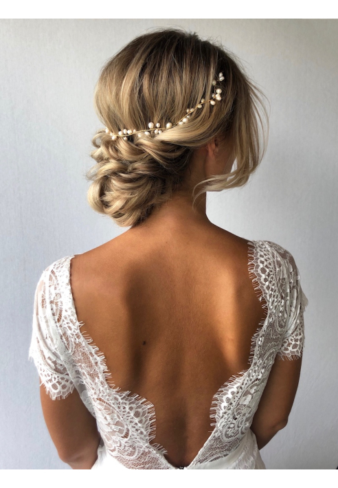 Sally Jane Bridal Dinja Gold Hairvine ()