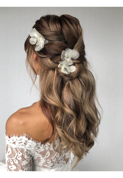 Sally Jane Bridal Florence Silver Hairclips ()