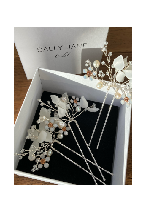 Sally Jane Bridal Ilja Silver Hair pins