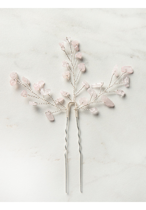 Sally Jane Bridal Lotis Silver Hairpins