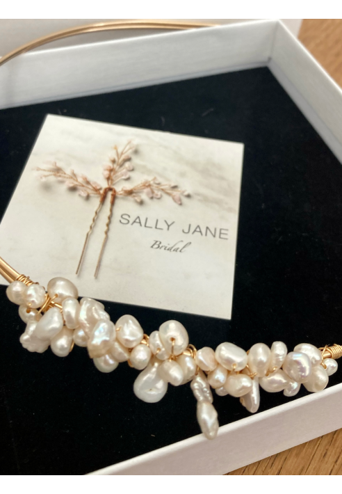 Sally Jane Bridal Sabrina Gold Hairvine