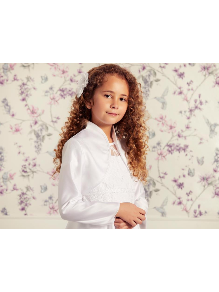 LILLY 09-984-WH Weiße Satin Bolero main product photo