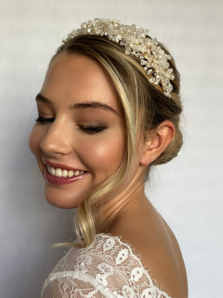 Sally Jane Bridal Selena Gold Tiara main product photo