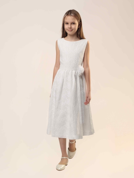 Miolilou Greta Communion Dress White main product photo