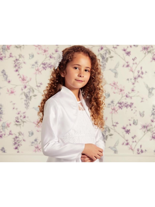 LILLY 09-984-WH Weiße Satin Bolero  main product photo