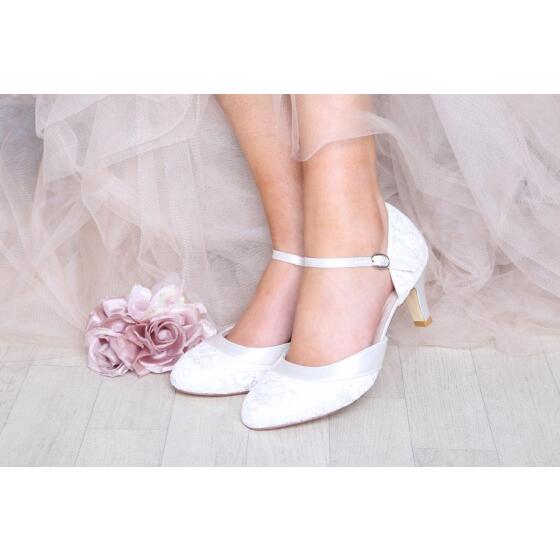 Elsa WIDE FIT Lace ivory - extra soft gepolstert (Brautschuhe Perfect Bridal)