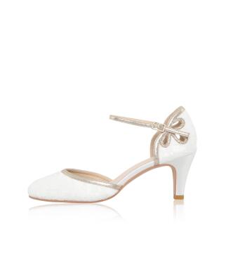 Brautschuhe (The Perfect Bridal Company) Nina Spitze ivory / gold 39