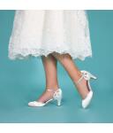 Brautschuhe (The Perfect Bridal Company) Nina Satin ivory / silber 37