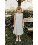 Basic Kommunionkleid aus Viskose kurz ivory 146