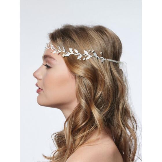 Haarband mit Naturperlen silber BB-8610 (Poirier)