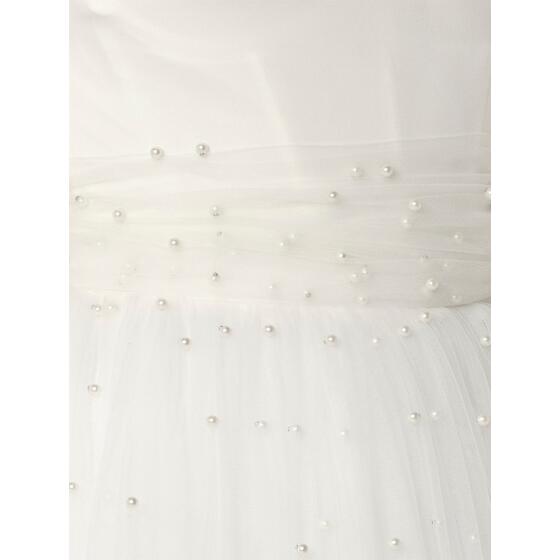 Gürtel fürs Brautkleid aus Tüll mit Perlen ivory (Poirier)