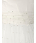 Gürtel fürs Brautkleid aus Tüll mit Perlen ivory (Poirier) 38/M
