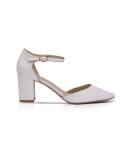 Freya Velour ivory mit Goldrand (Brautschuhe The Perfect Bridal Company)