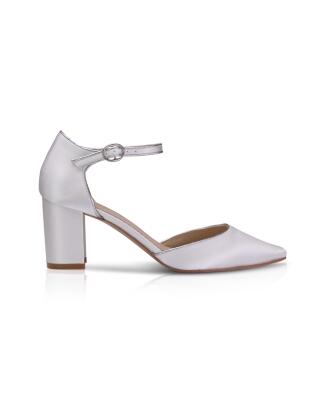 Freya Satin ivory mit Silberrand (Brautschuhe The Perfect...