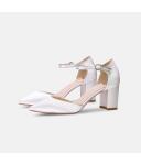 Freya Satin ivory mit Silberrand (Brautschuhe The Perfect Bridal Company)