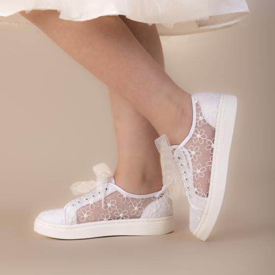 Kinder Sneaker (Perfect Bridal) Fifi Spitze für Kinder ivory 37