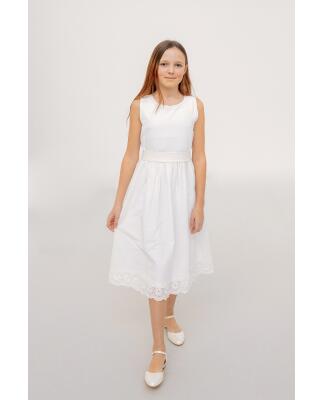 Mimmi ivory Baumwolle Kommunionkleid Miolilou 128