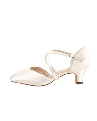 Renate Satin 37 ivory EXTRA SOFT gepolstert (für breite Füße) (Brautschuhe Perfect Bridal), zweite Wahl 38