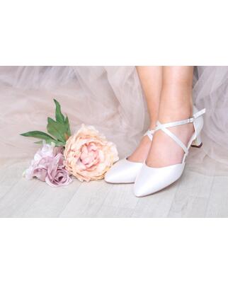 Renate Satin 37 ivory EXTRA SOFT gepolstert (für breite Füße) (Brautschuhe Perfect Bridal), zweite Wahl 38