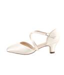 Renate Satin 37 ivory EXTRA SOFT gepolstert (für breite Füße) (Brautschuhe Perfect Bridal), zweite Wahl 38