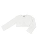 Bolero für Kommunion ivory Sweatshirt Material warm mit Knöpfen  134