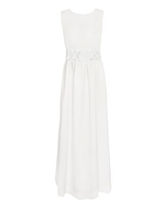 Jada lang ivory (Kommunionkleid mit ivory Blumengürtel)