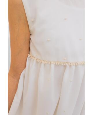 Kommunionkleid Miolilou komplett aus Spitze Hilda ivory kurz  140